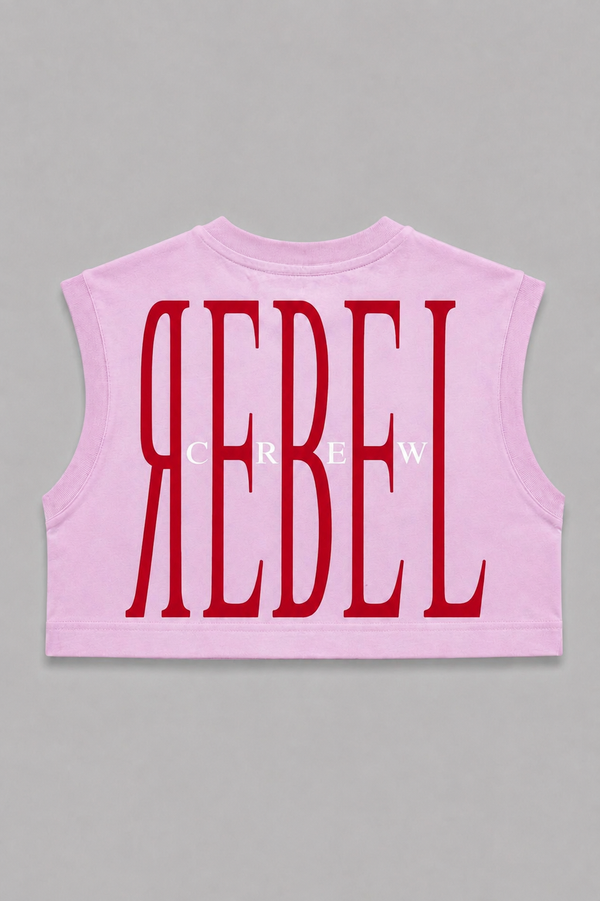 Crop Top Cotton Pink