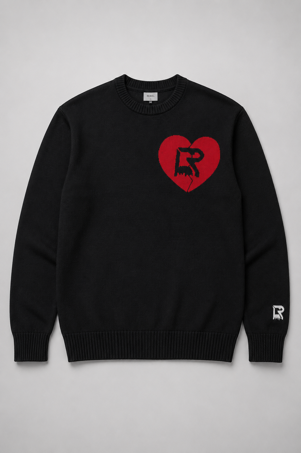 Suéter Broken Heart Color Negro Oversize