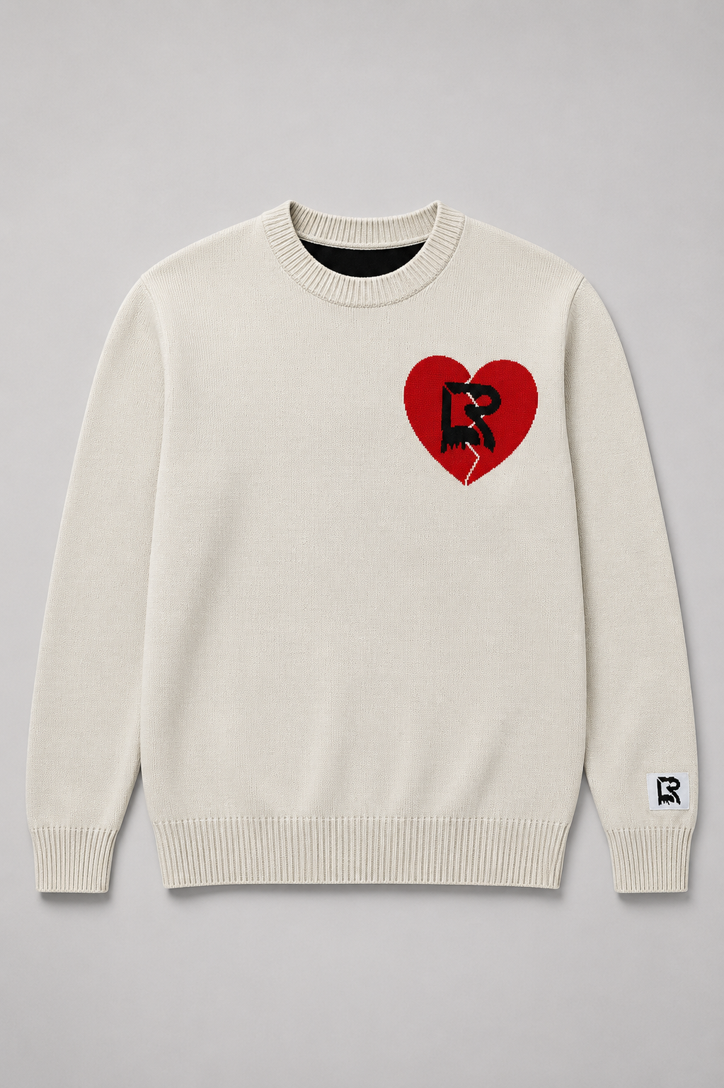 Suéter Broken Heart Color Beige Oversize