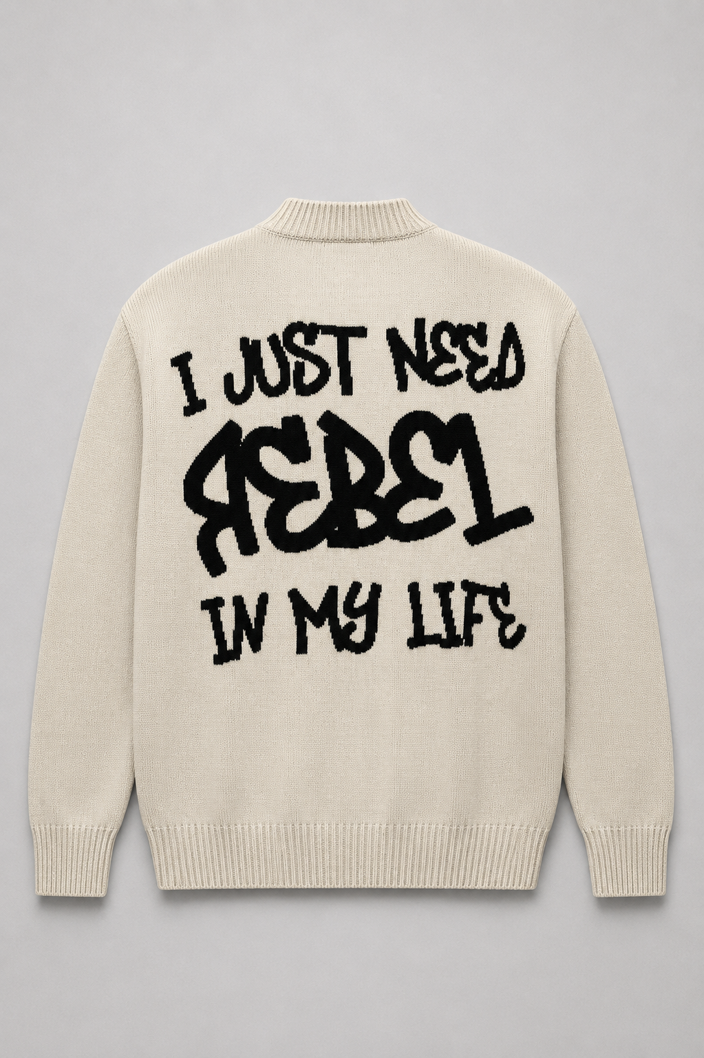 Suéter Broken Heart Color Beige Oversize