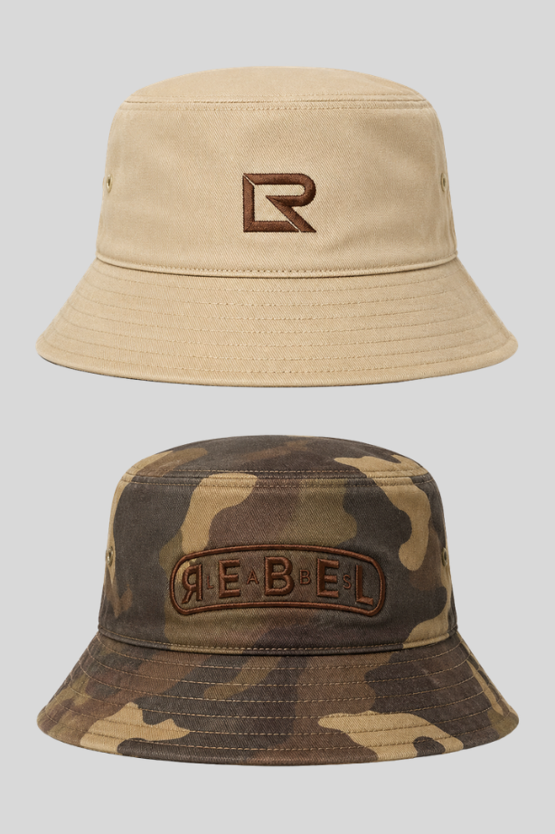 Bucket Hat Reversible Beige & Camo