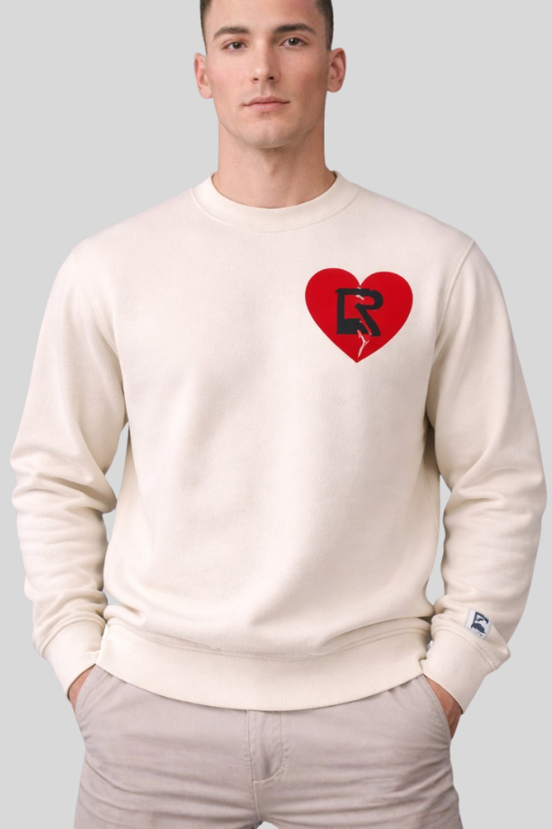Suéter Broken Heart Color Beige Oversize